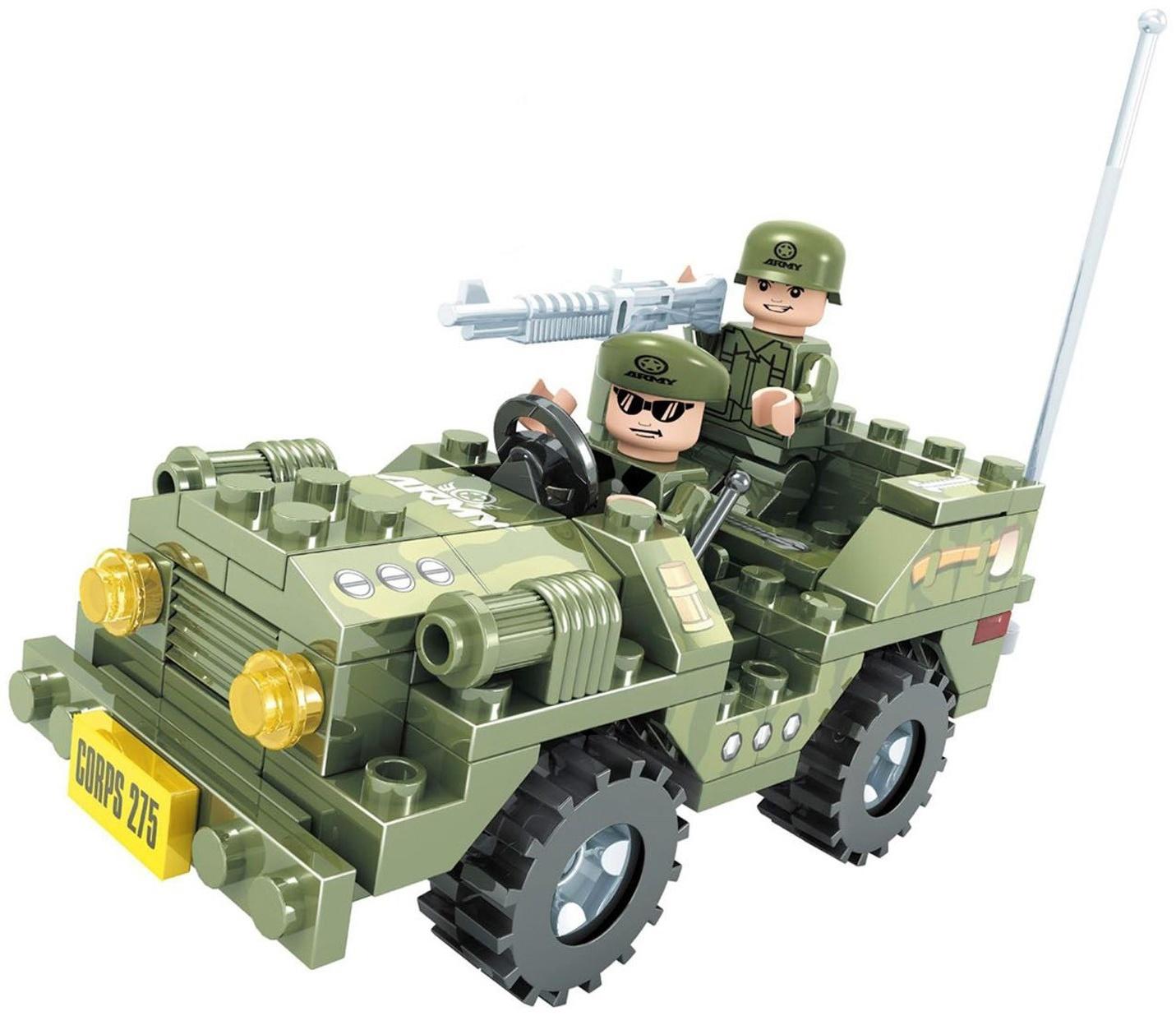 Конструктор «Военный джип», 108 деталей, в пакете