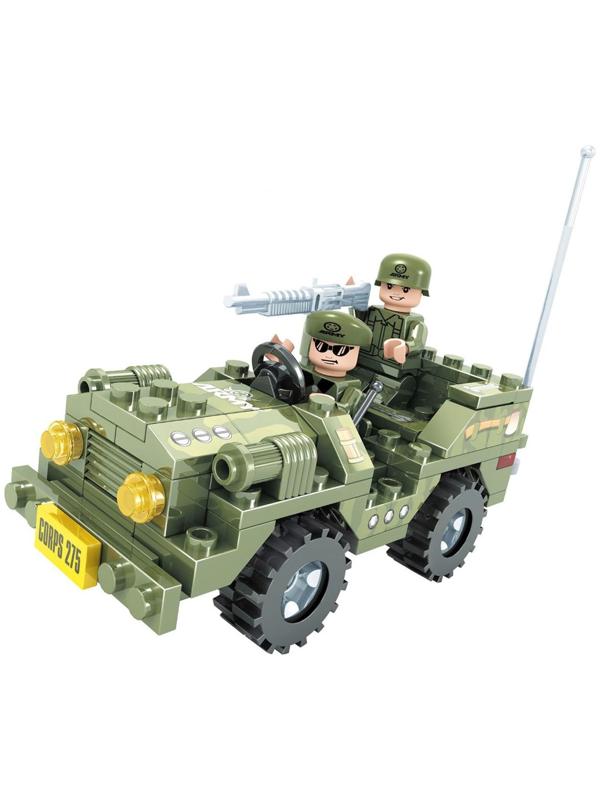 Конструктор «Военный джип», 108 деталей, в пакете