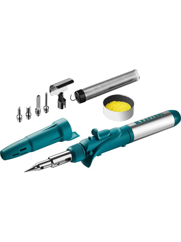 Горелка газовая (ручка) KRAFTOOL SolderPro 120K, набор 10в1 (55503-H10)