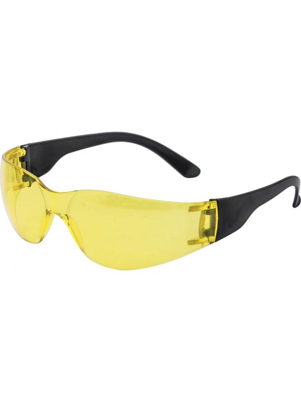 Очки защитные, открытые, желтые, поликарбонат