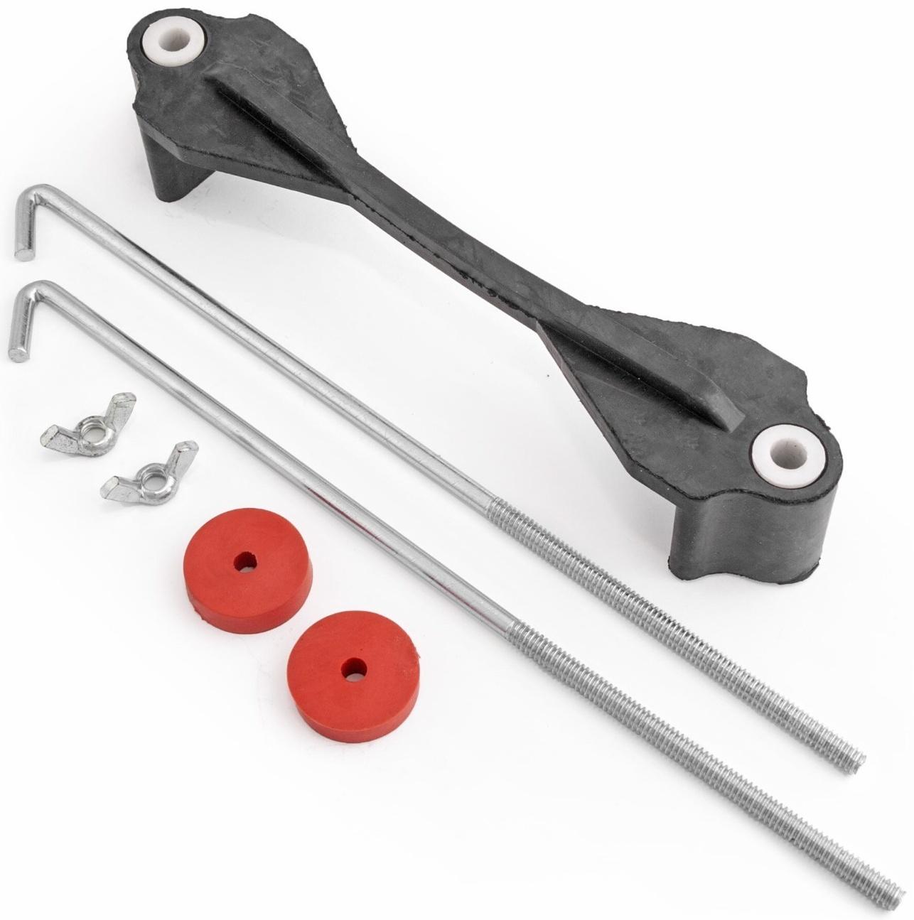 Кронштейн крепления АКБ Autoprofi универсальный, с двумя шпильками J-образ. L=25 см