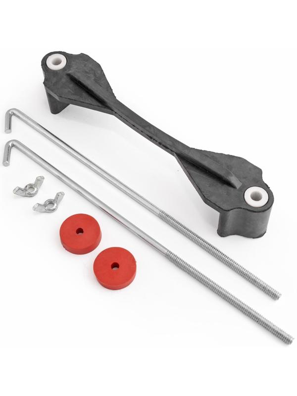 Кронштейн крепления АКБ Autoprofi универсальный, с двумя шпильками J-образ. L=25 см