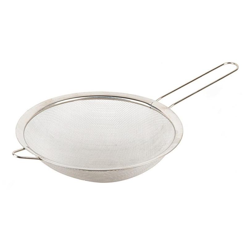 Дуршлаг - сито с ободом и  ручкой 19.7см. 37см.нержавеющая сталь 9903138