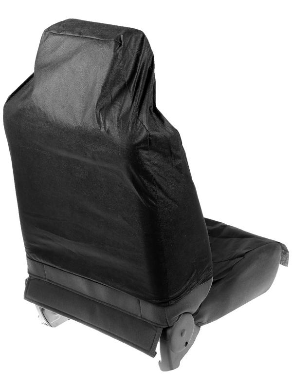 Накидка на переднее сиденье защитная, спанбонд, черная