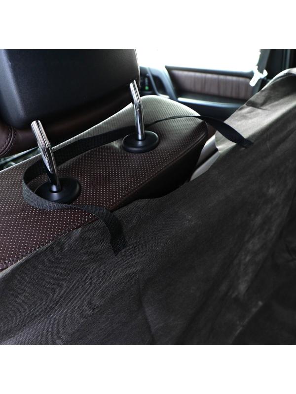 Накидка на заднее сиденье защитная, спанбонд, черная