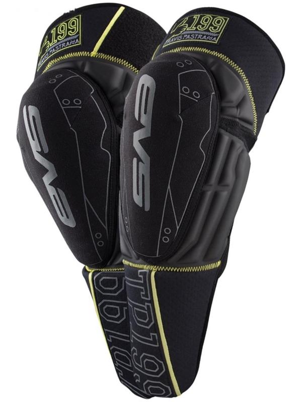 Защита колена и голени EVS TP199, размер S-M, чёрная, жёлтая