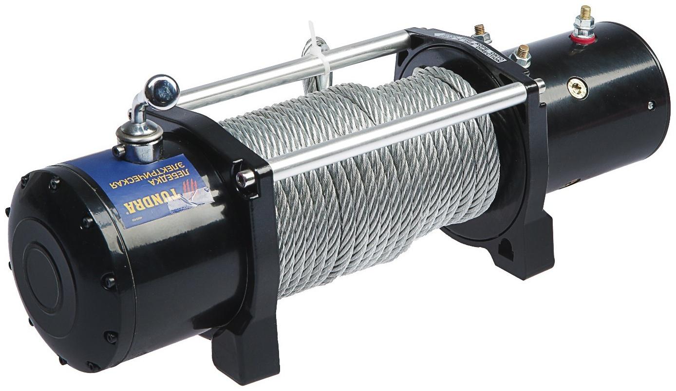 Лебедка электрическая ТУНДРА, 12/24V, 12000 lb (5.4 т), 6 л.с., до 7.8 м/мин, 9.5 мм х 24 м