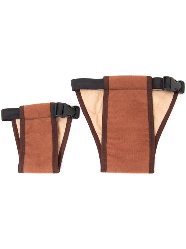 Трусы для собак многоразовые, L (обхват талии 33-52 см, глубина 40 см), коричневые