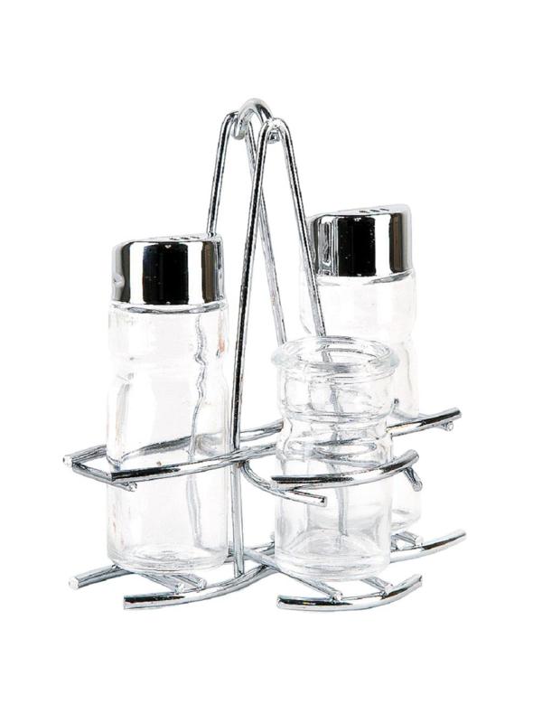 Набор для специй 3пр. (солонка, перечница, баночка для зубочисток) 0190235