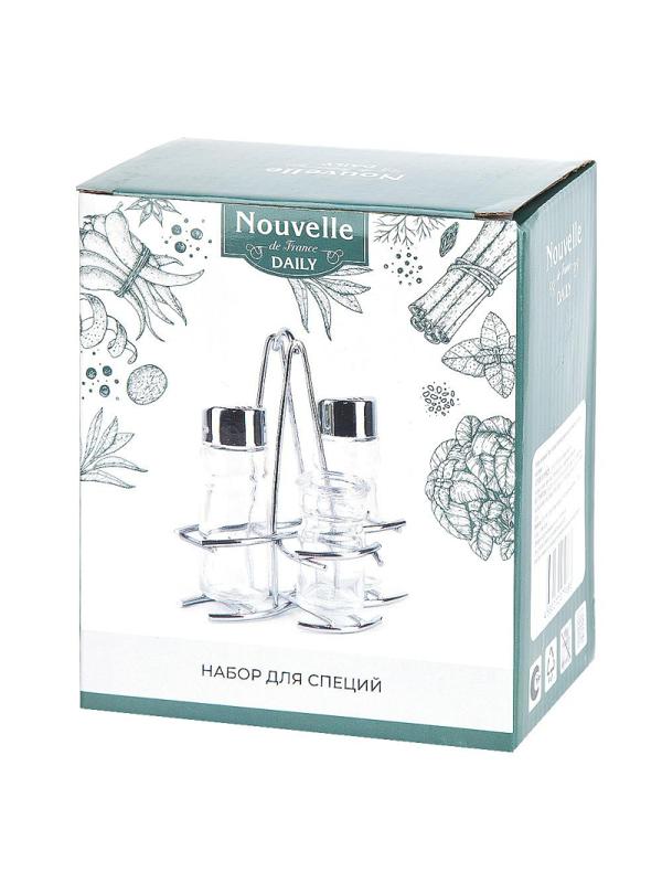 Набор для специй 3пр. (солонка, перечница, баночка для зубочисток) 0190235