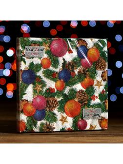 Салфетки бумажные New Line Fresco, 33х33 см, 2 слоя, 20 шт, с рисунком 