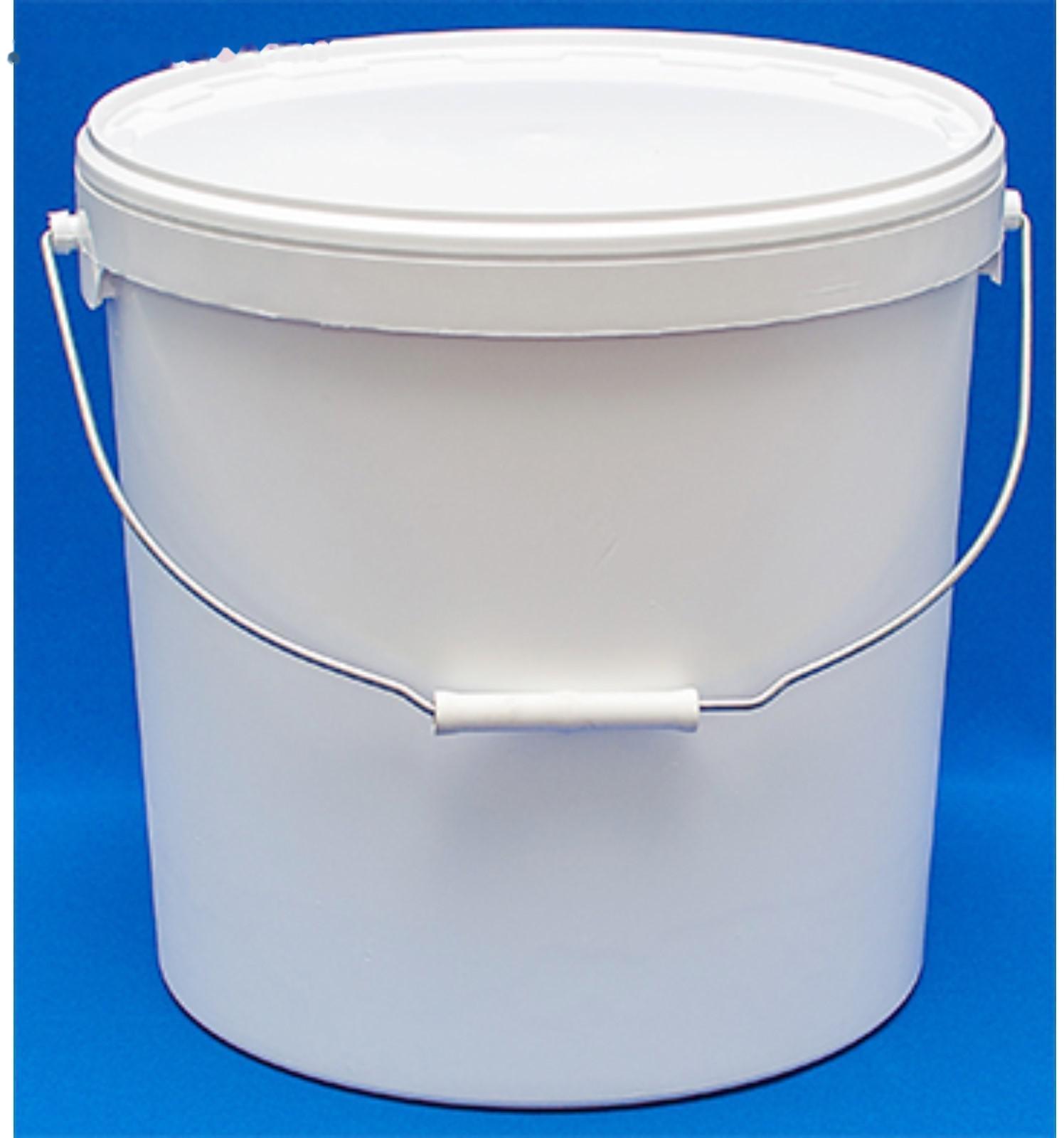 Ведро пластиковое, ВП20 (пластиковая ручка), 32х32х31,2см, белое