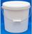 Ведро пластиковое, ВП20 (пластиковая ручка), 32х32х31,2см, белое