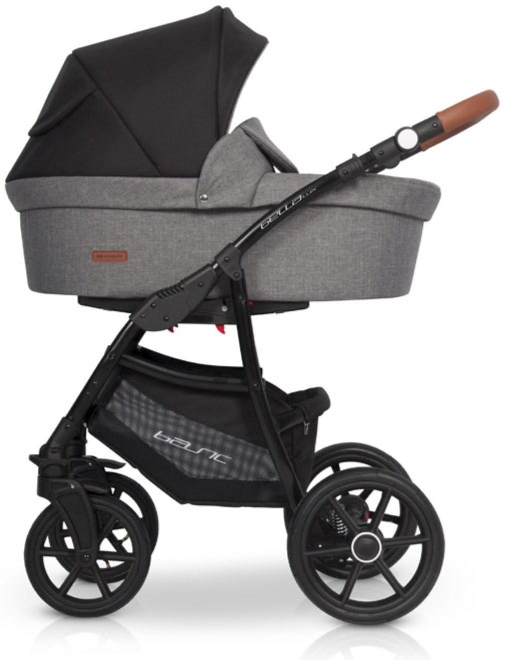 Коляска 3 в 1 Riko Bella Lux, цвет тёмно-серый