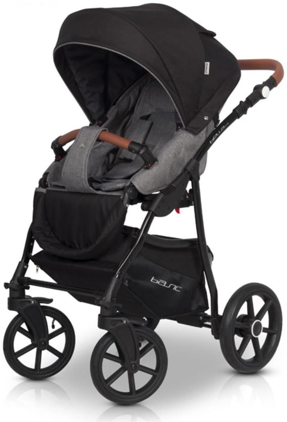 Коляска 3 в 1 Riko Bella Lux, цвет тёмно-серый