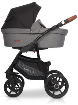 Коляска 3 в 1 Riko Bella Lux, цвет тёмно-серый