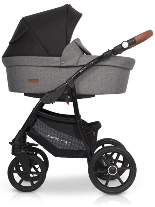 Коляска 3 в 1 Riko Bella Lux, цвет тёмно-серый