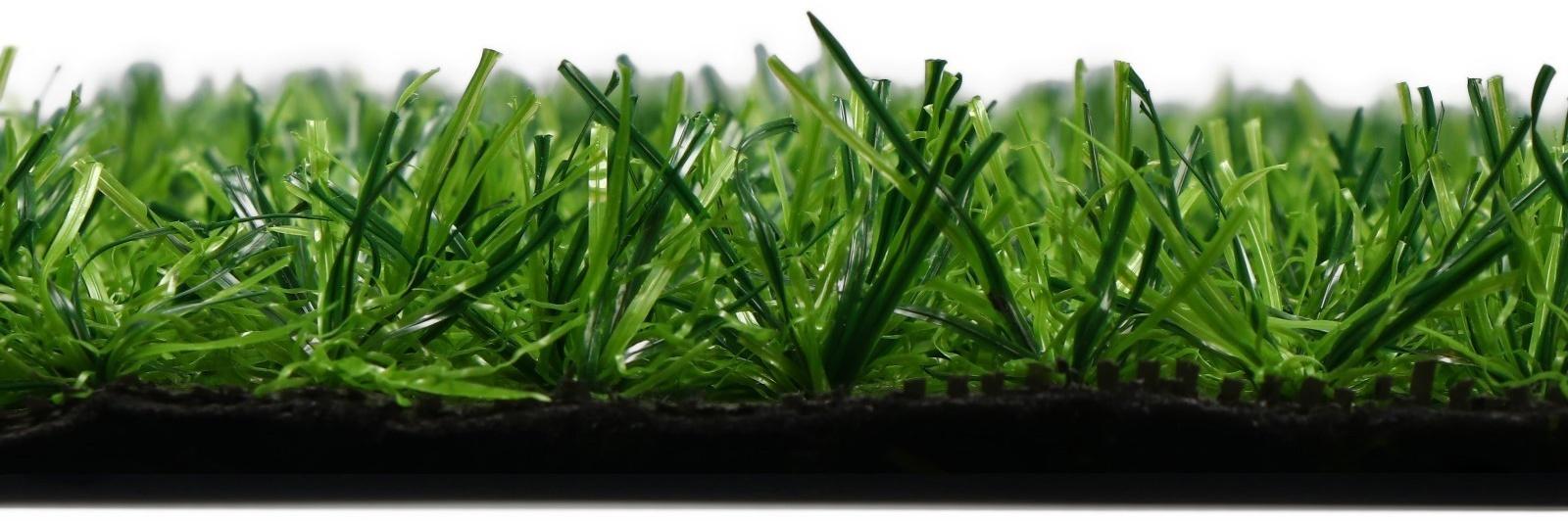 Газон искусственный, ворс 20 мм, 2 × 25 м, трёхцветный, тёмно-зелёный