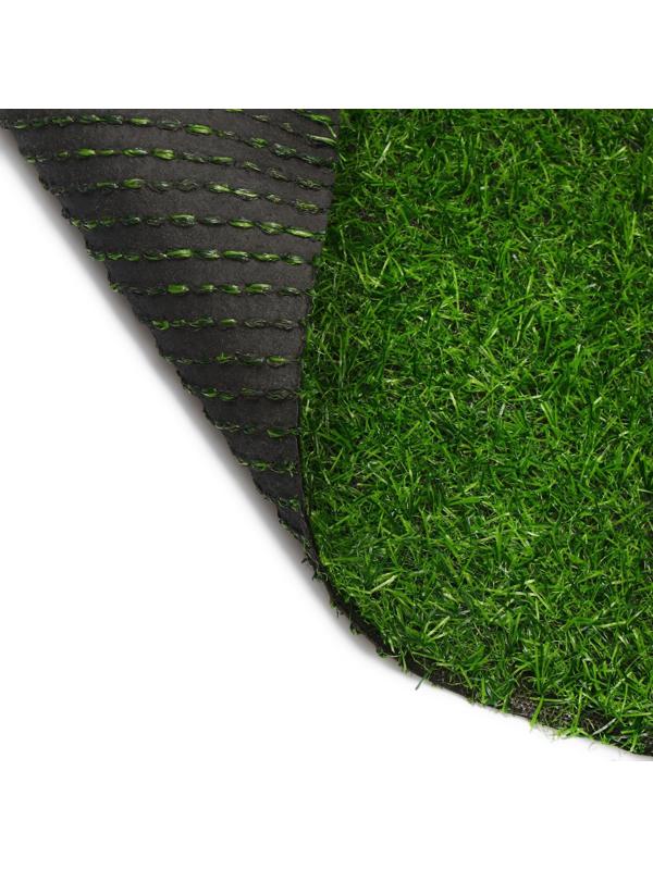 Газон искусственный, ворс 20 мм, 2 × 25 м, трёхцветный, тёмно-зелёный