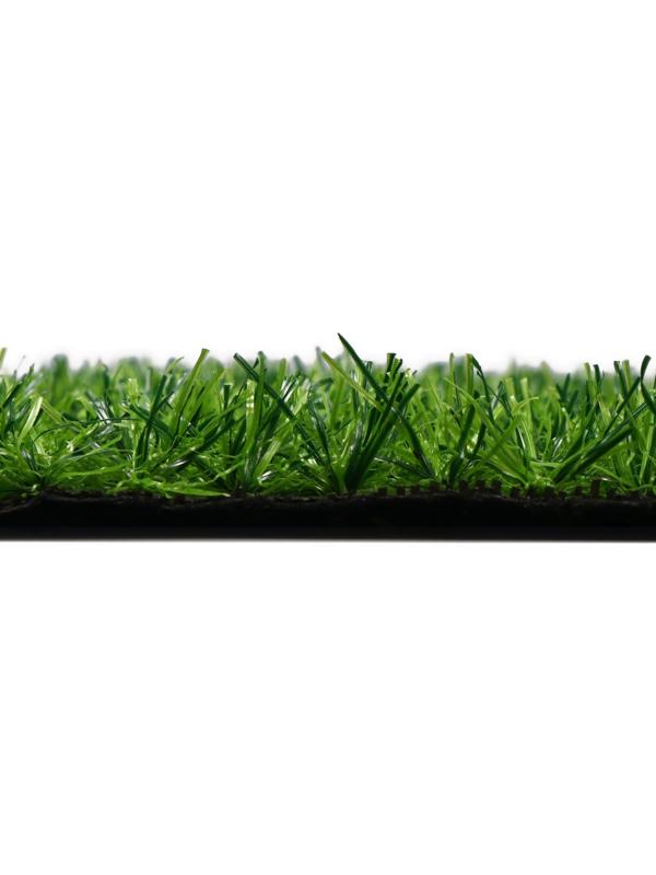 Газон искусственный, ворс 20 мм, 2 × 25 м, трёхцветный, тёмно-зелёный