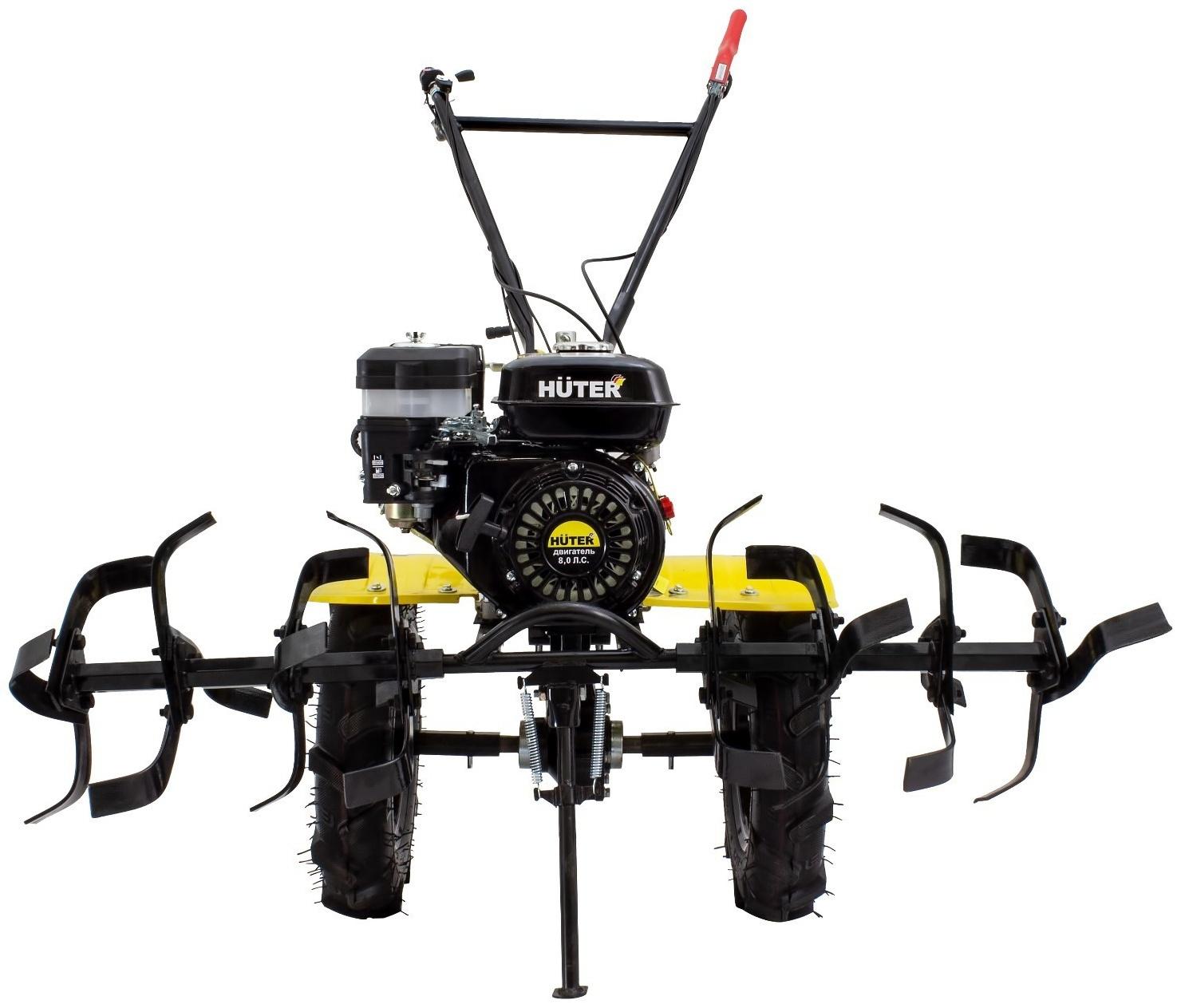 Мотоблок Huter МК-8000P, бенз., 4Т, 8 л.с., 6 кВт, 2/1 ск., шир./гл. 100/30 см