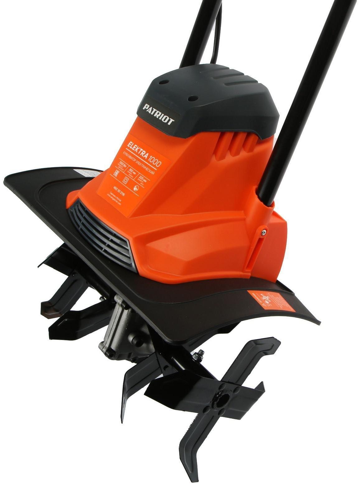 Культиватор электрический PATRIOT ELEKTRA 1000, 1000 Вт, 220 В, 300 об/мин, 360х180 мм
