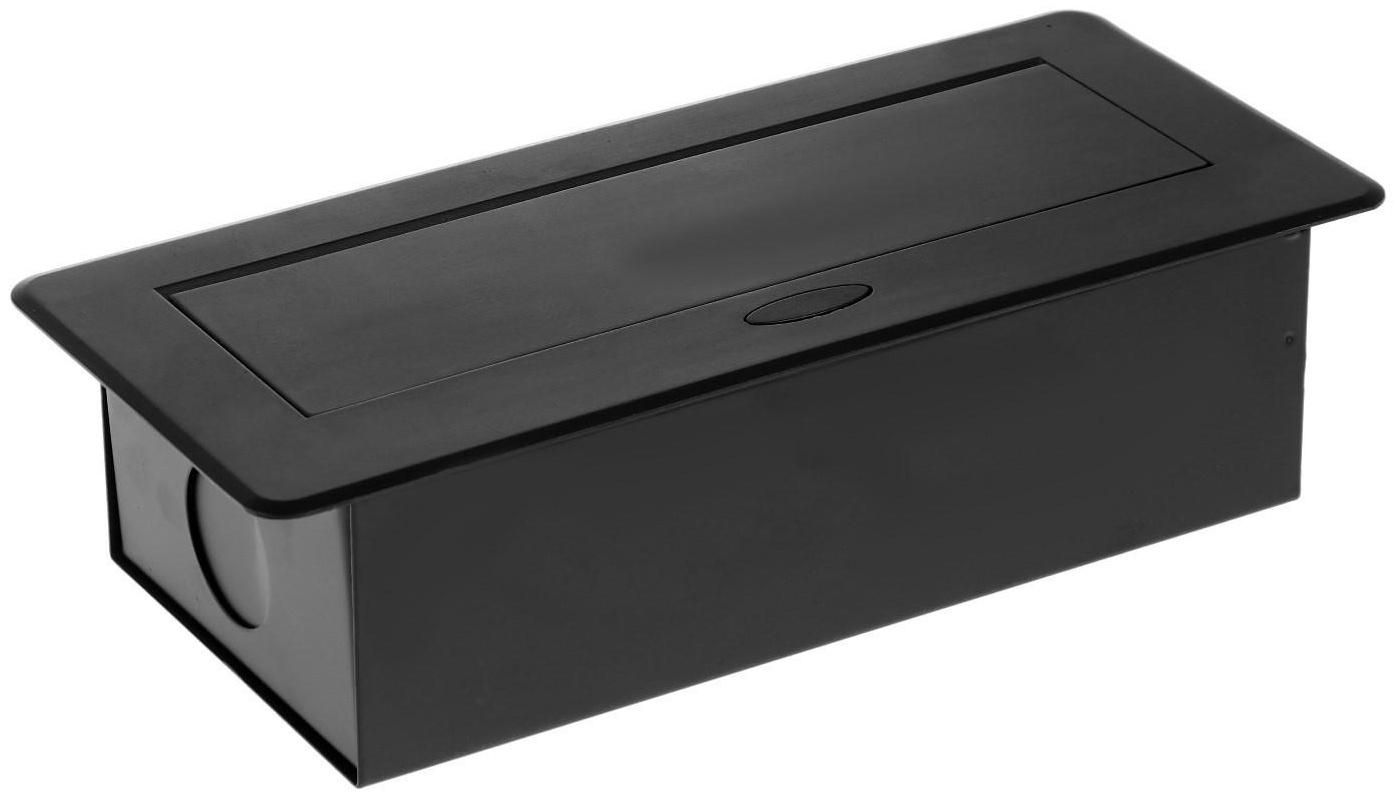 Розетка выдвижная, Luazon, 16 А, двухместная, 2xUSB, 2.1 A, провод 1.8 м, черная