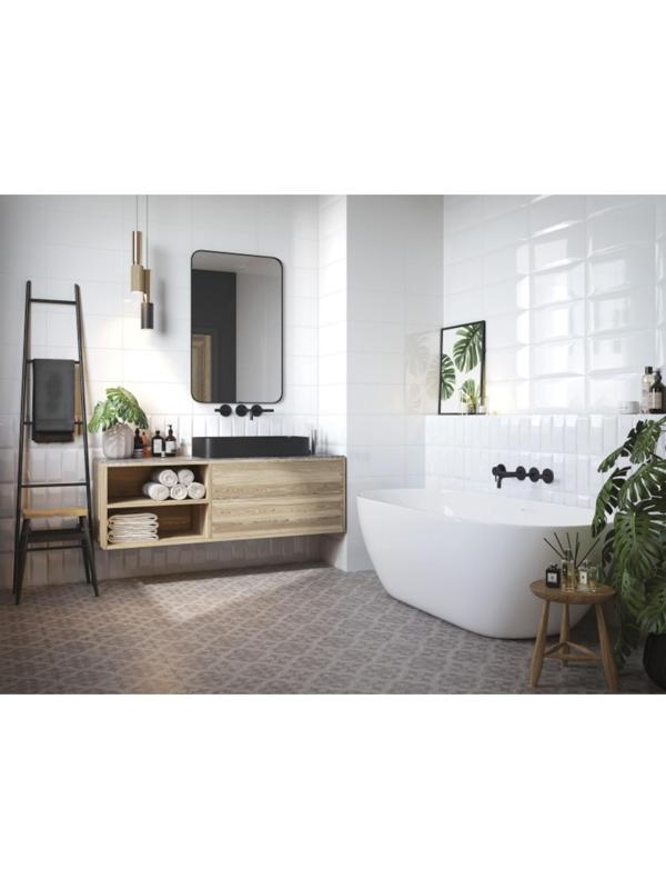 Плитка настенная Evolution белый рельеф 200x440 (в упаковке 1,05 кв.м)