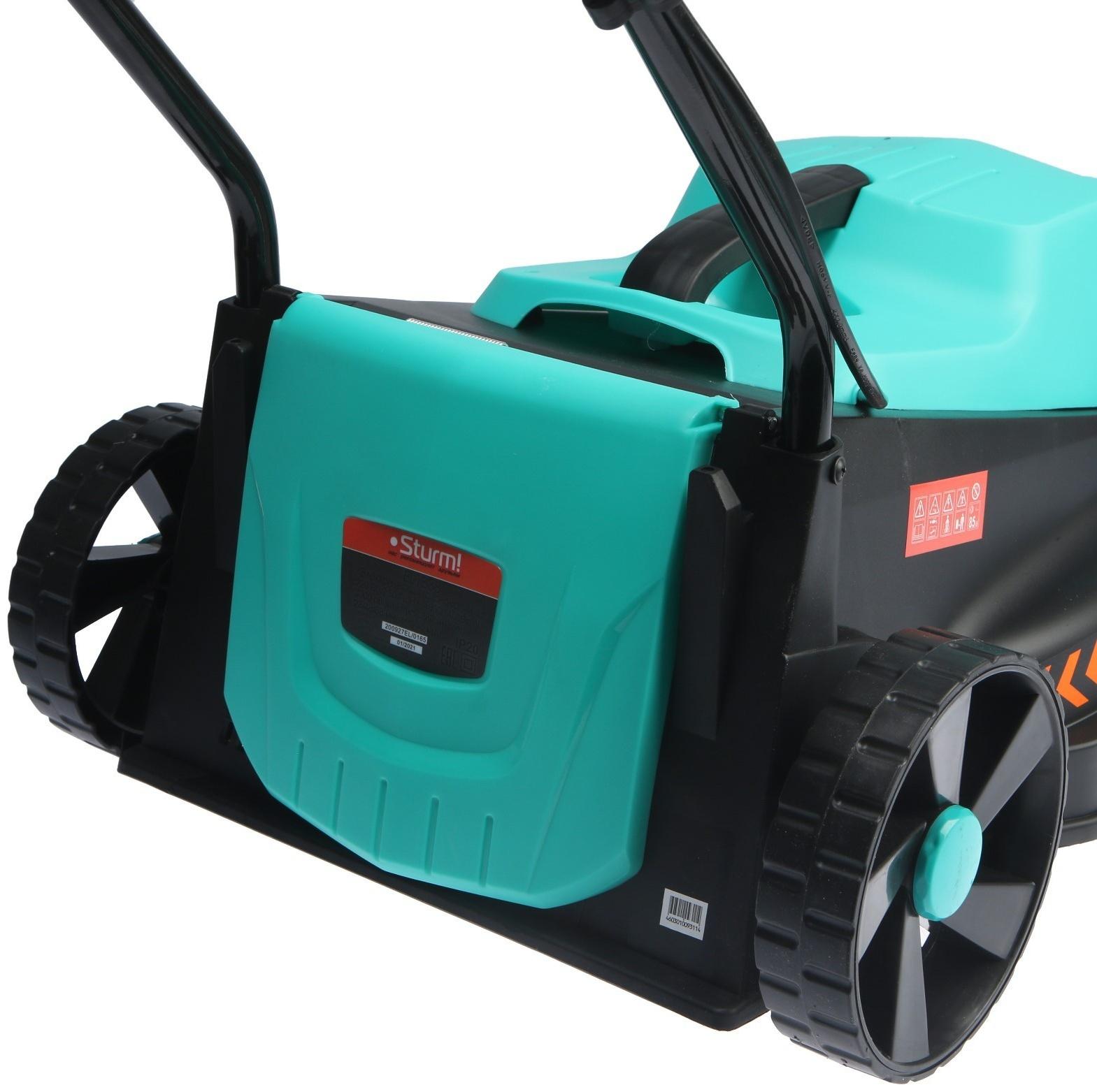 Газонокосилка электрическая Sturm EL1838, 1800 Вт, ширина 38 см, высота кошения 28-68 мм