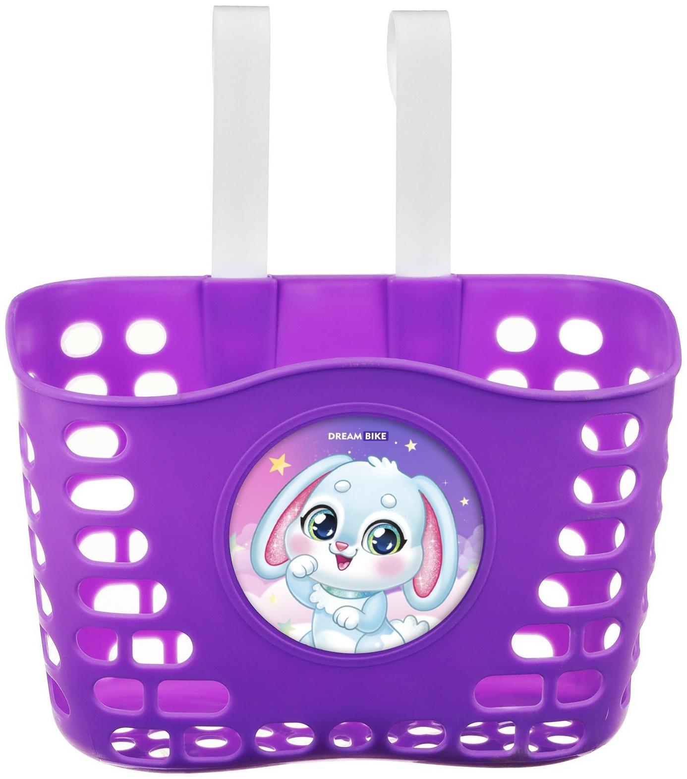 Корзинка детская на велосипед, цвет фиолетовый