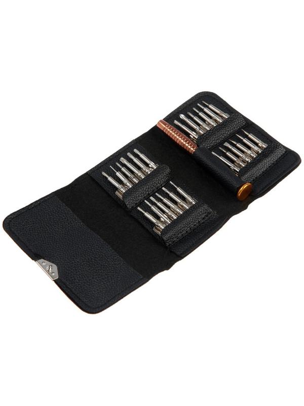 Набор для точных работ ТУНДРА, в кожаном чехле, 25 предметов