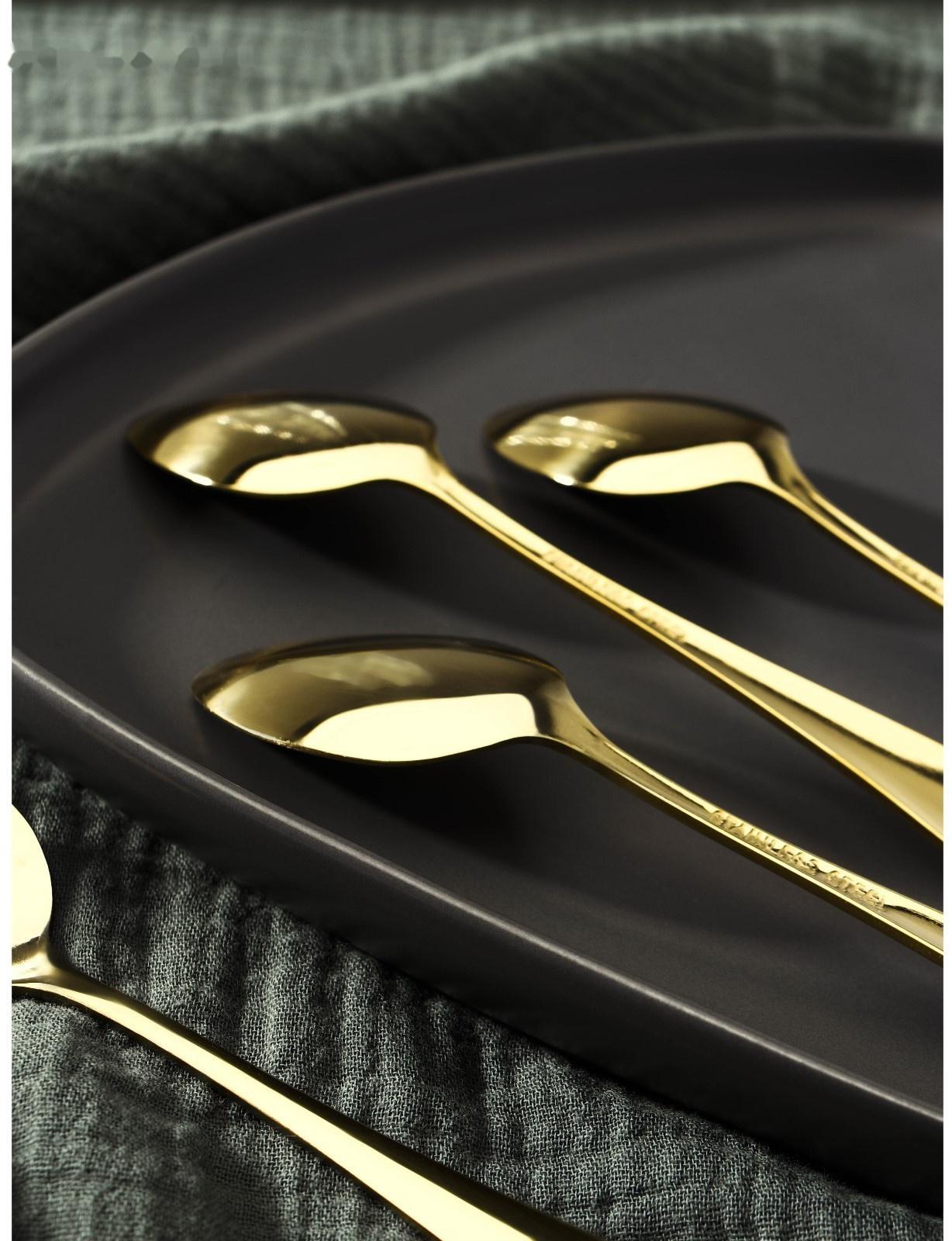 Набор ложек чайных Доляна «Голд», длина 13,5 см, 6 шт