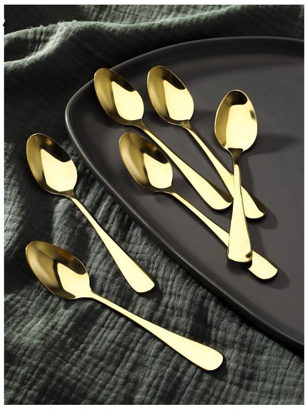 Набор ложек чайных Доляна «Голд», длина 13,5 см, 6 шт