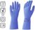 Перчатки латексные многоразовые синие, размер XL