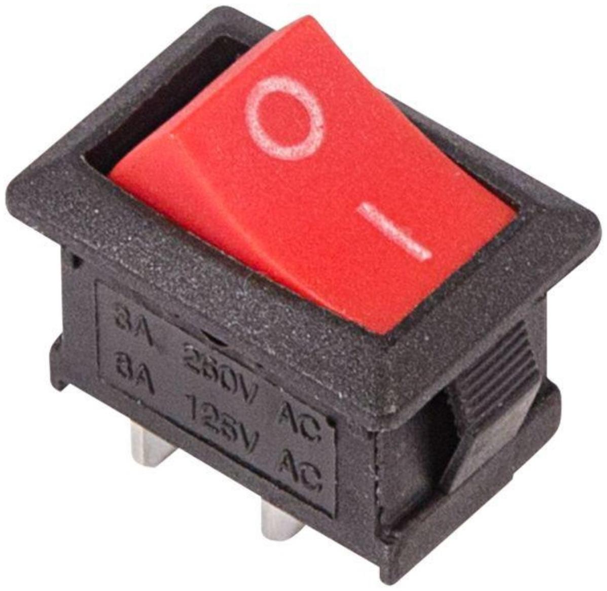 Клавишный выключатель Rexant 36-2111, 250 В, 6 А, ON-OFF, 2с, красный