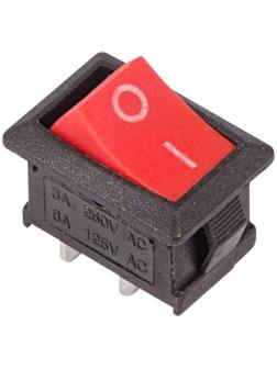 Клавишный выключатель Rexant 36-2111, 250 В, 6 А, ON-OFF, 2с, красный