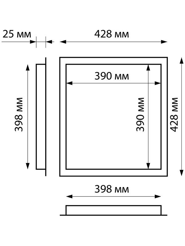 Люк ревизионный ZEIN Люкс ЛК4040, 400 х 400 мм, пластик