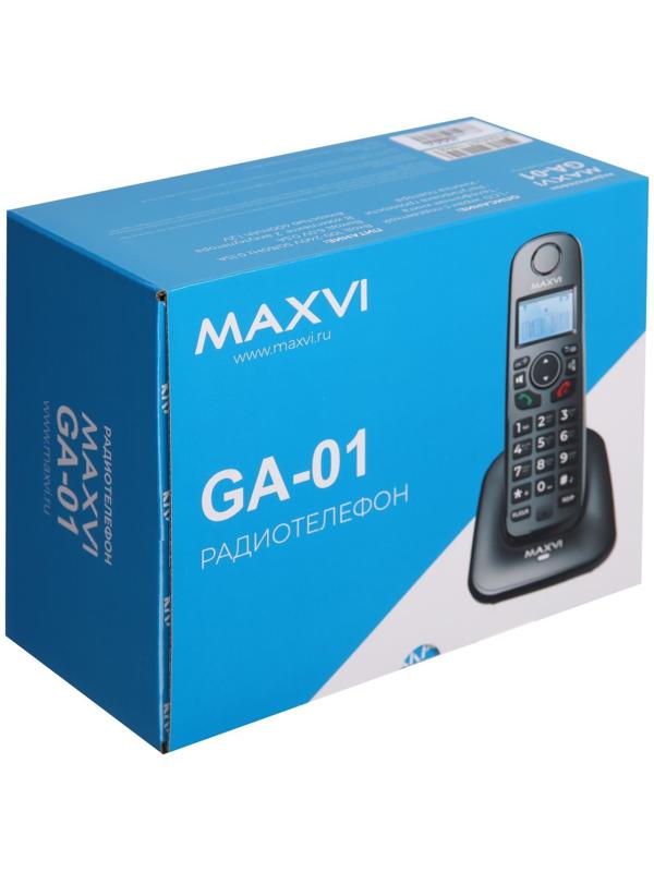 Радиотелефон DECT Maxvi GA-01, Caller ID, интерком, спикерофон, АОН, конференц-связь, черный