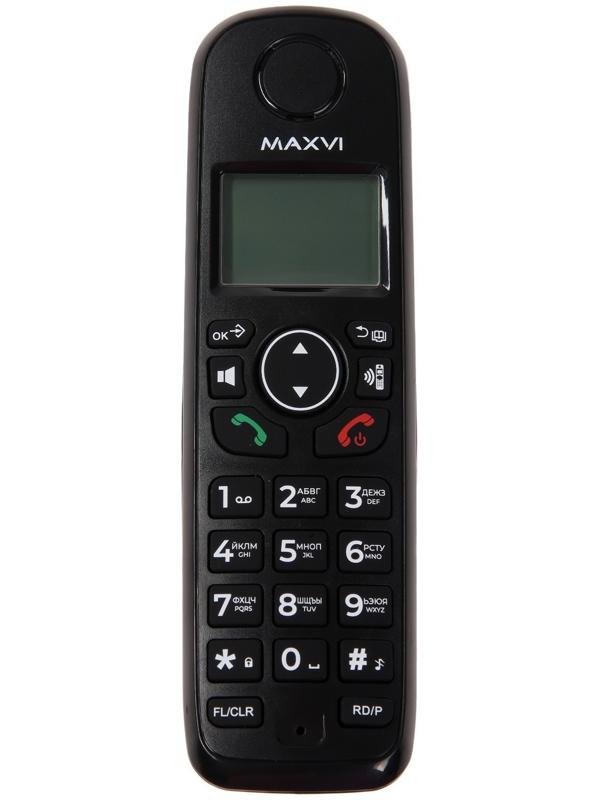 Радиотелефон DECT Maxvi GA-01, Caller ID, интерком, спикерофон, АОН, конференц-связь, черный