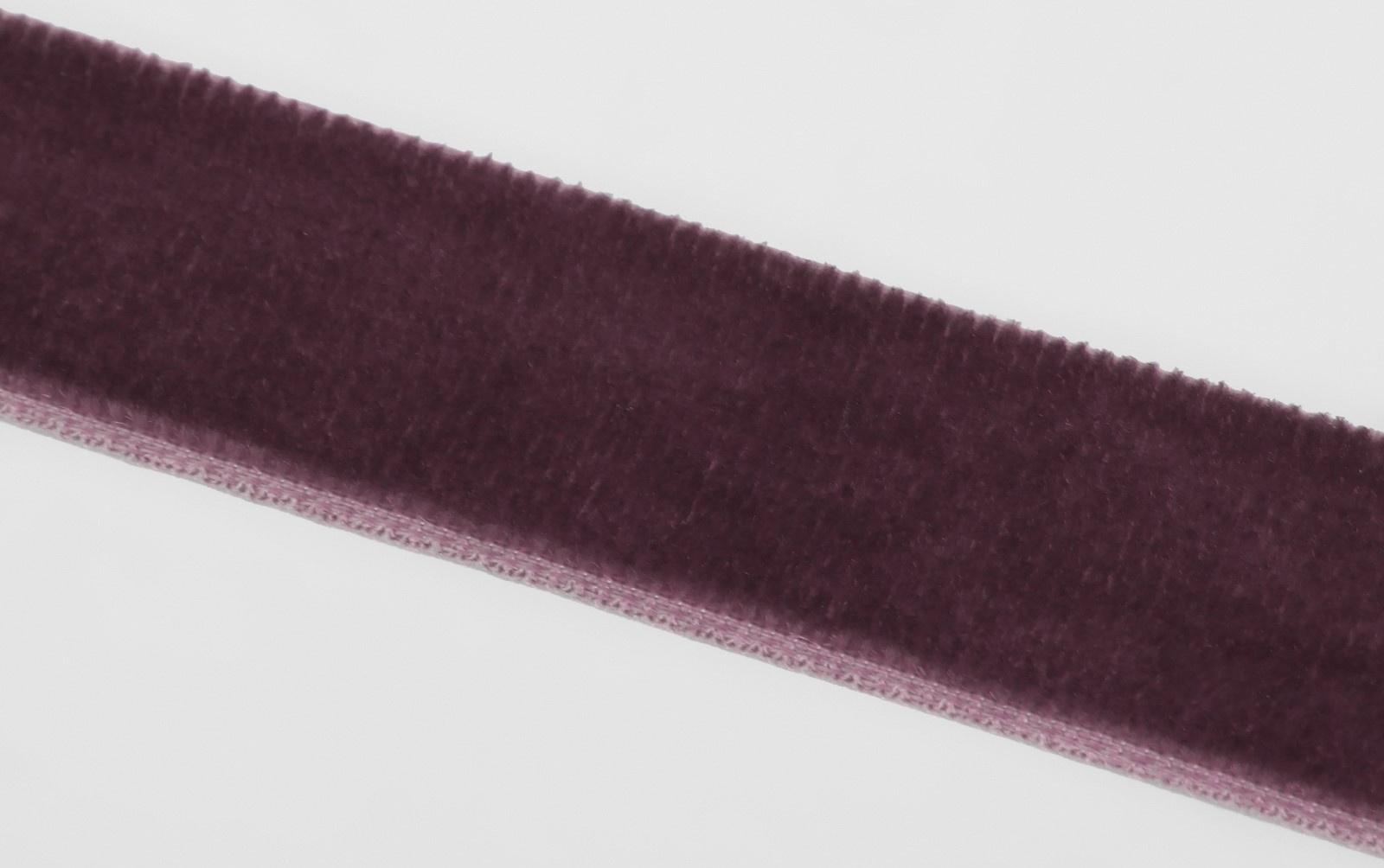 Лента бархатная, 15 мм, 18 ± 1 м, цвет ежевичный №199