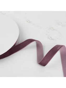 Лента бархатная, 15 мм, 18 ± 1 м, цвет ежевичный №199