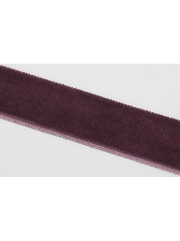 Лента бархатная, 15 мм, 18 ± 1 м, цвет ежевичный №199