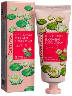 Крем для рук FarmStay Pink Flower Blooming Hand Cream Water Lily