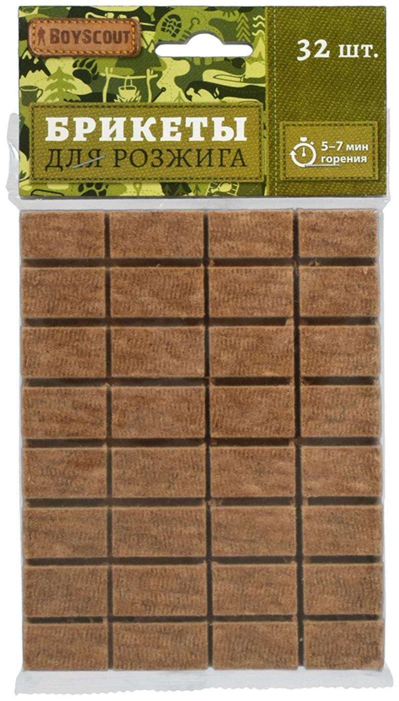Брикеты для розжига BOYSCOUT, 1 пл. х 32 шт