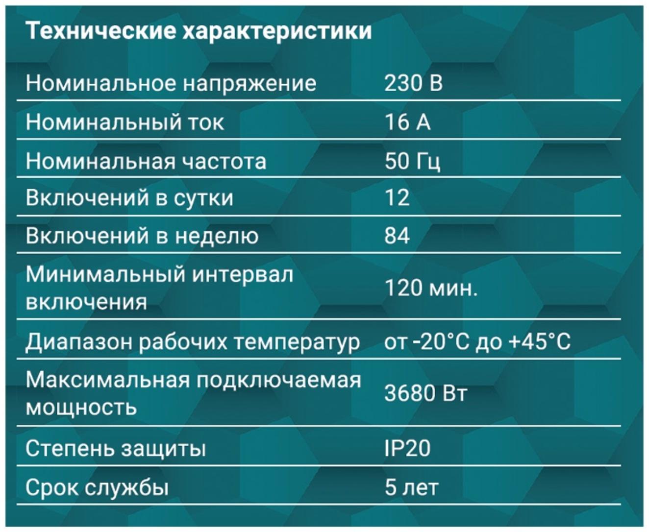 Таймер механический, 'Премиум', недельный 3680Вт, интервал: 120мин. 12 вкл/сутки белый, 0516