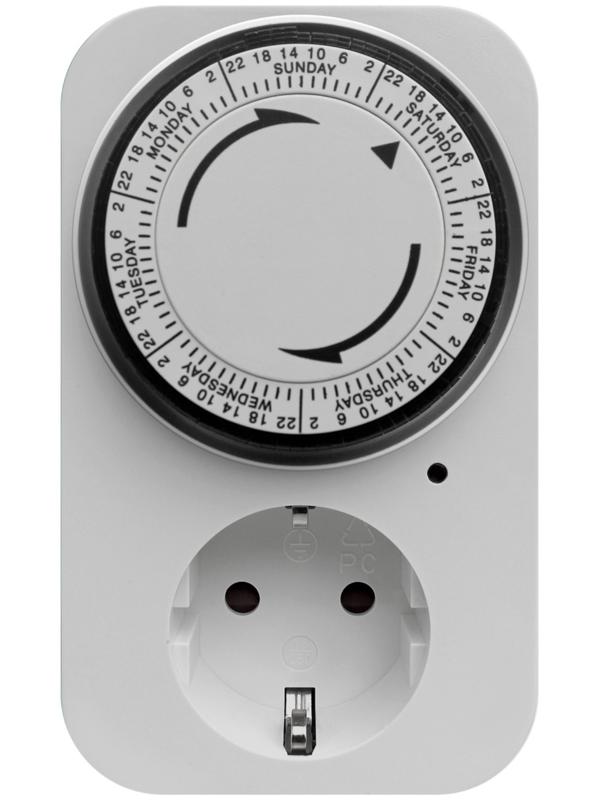 Таймер механический, 'Премиум', недельный 3680Вт, интервал: 120мин. 12 вкл/сутки белый, 0516