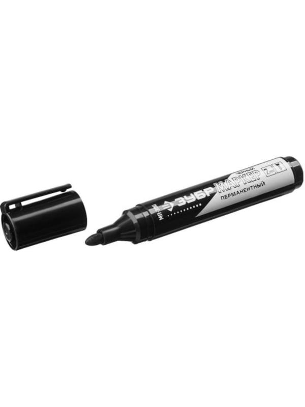 Маркер перманентный ЗУБР Профессионал 06322-2, заостренный, черный, 2 мм