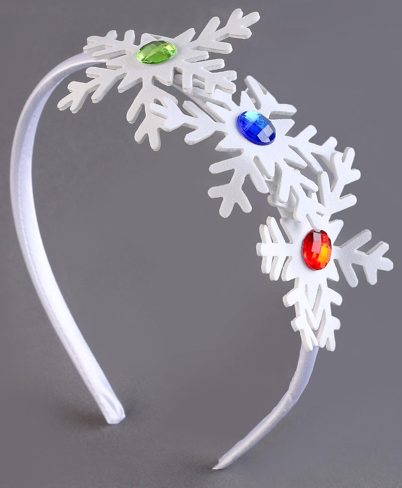 Карнавальный ободок «Снежинки» со стразами