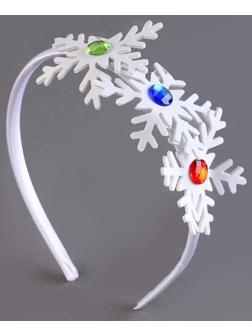 Карнавальный ободок «Снежинки» со стразами