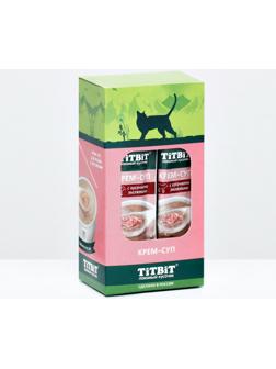 Лакомство крем-суп TitBit для кошек с кусочками телятины, 10 г